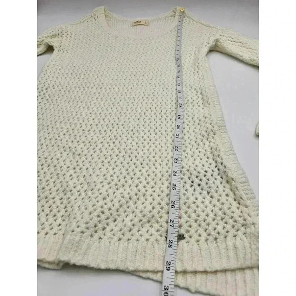 Hollister Women's Large White Knit Sweater - Picture 7 of 8